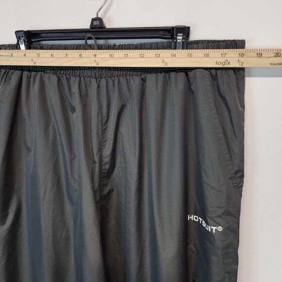 Hot Suit Sauna Pants Mens Size 3XL Gray Sweat Weight Cutting Pants Silver Tech - Picture 7 of 10